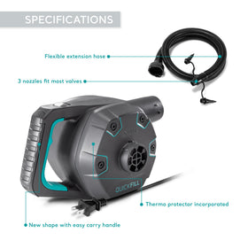 Intex Quick Fill three-nozzles set shown for versatile inflating options
