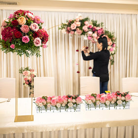 Invariably vase with holes grid enables rich multi-stem displays
