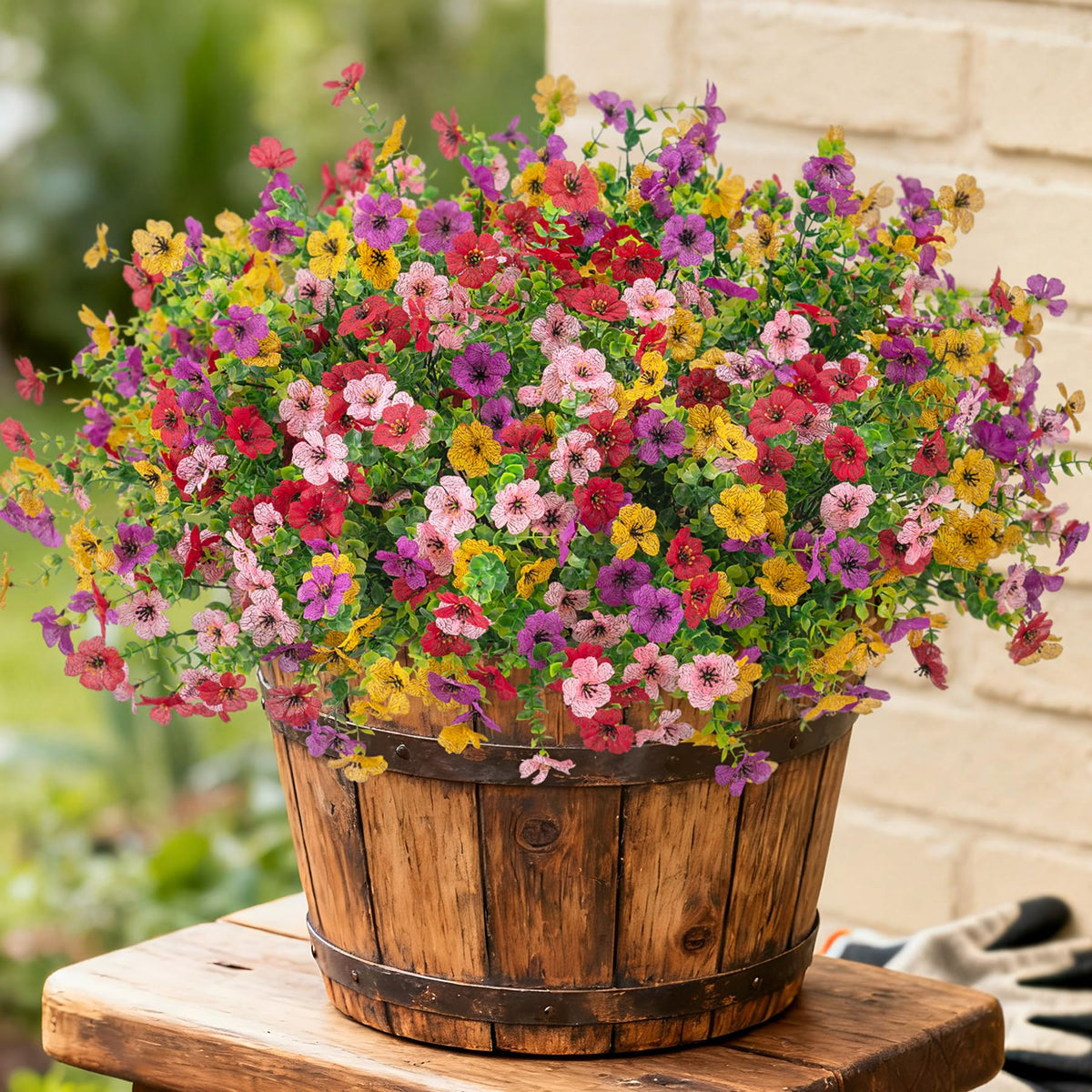 INXUGAO artificial daisy bundle for outdoor decor enhancing porch color and year-round charm
