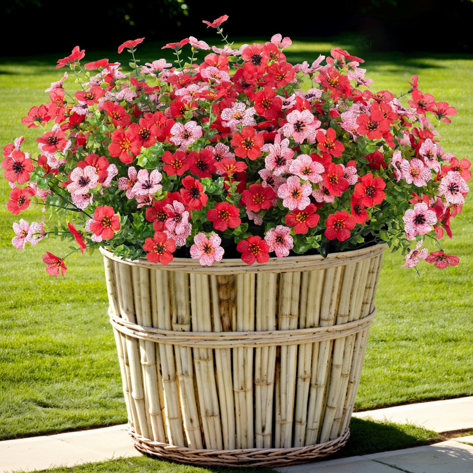 INXUGAO artificial daisy bundles for outdoor decor brighten porches with year-round color.