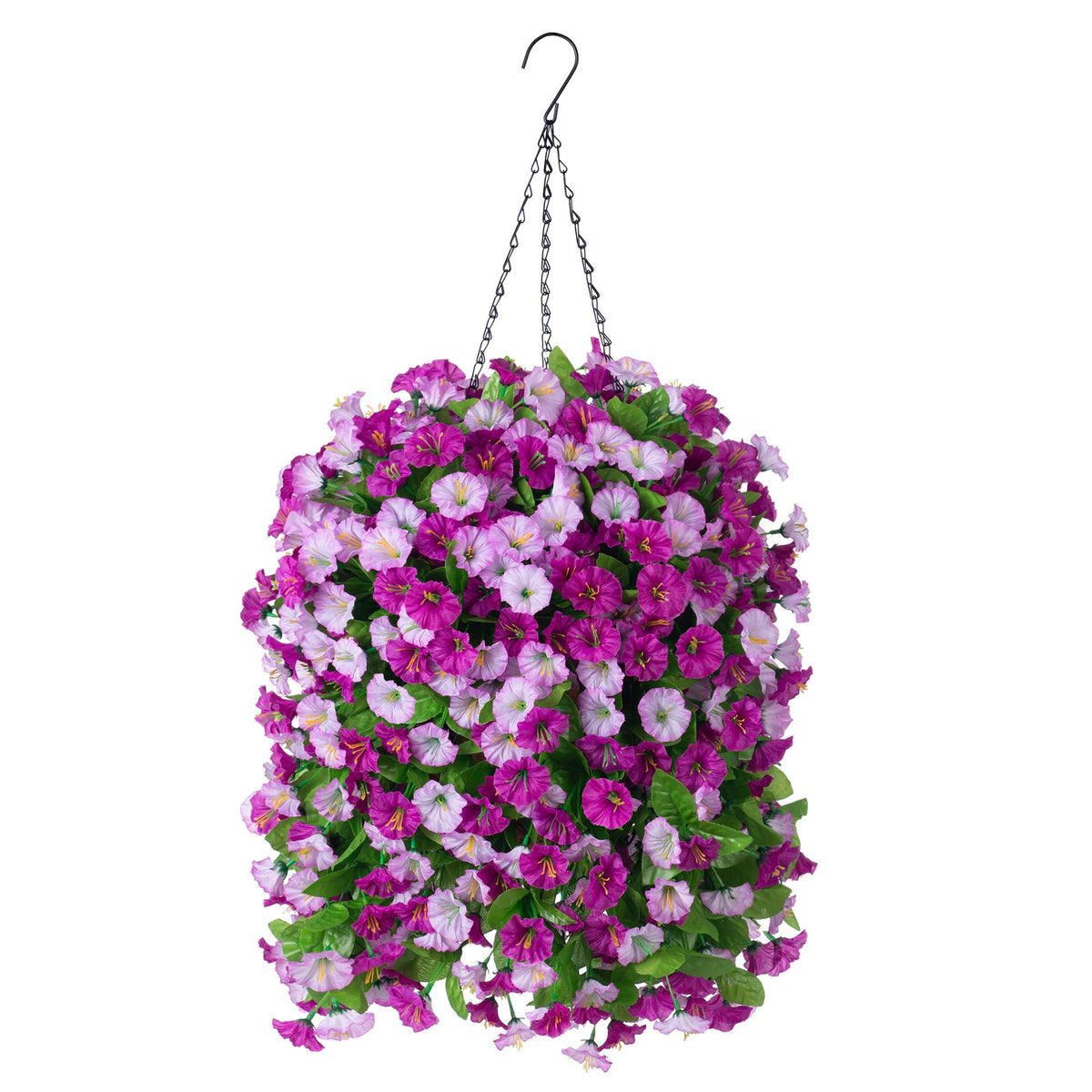 INXUGAO artificial morning glory vines in a hanging basket add year-round color