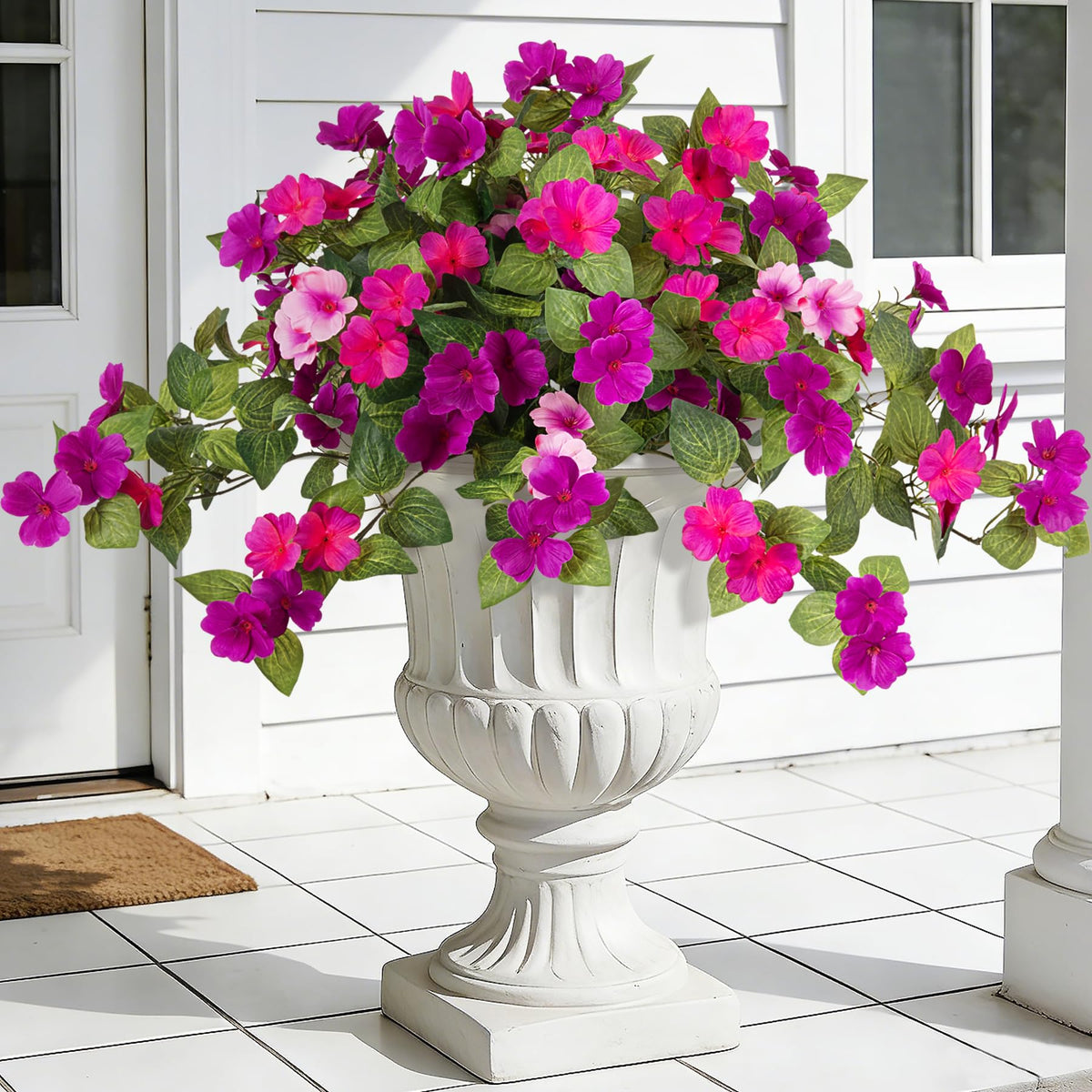 INXUGAO artificial flowers close-up reveals realistic silk petals for outdoor décor.