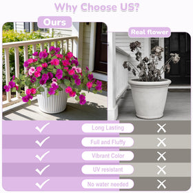 INXUGAO outdoor flowers on a full porch view add vibrant greenery.
