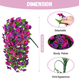 INXUGAO artificial morning glory vines, 19 inches, for lush outdoor decor.