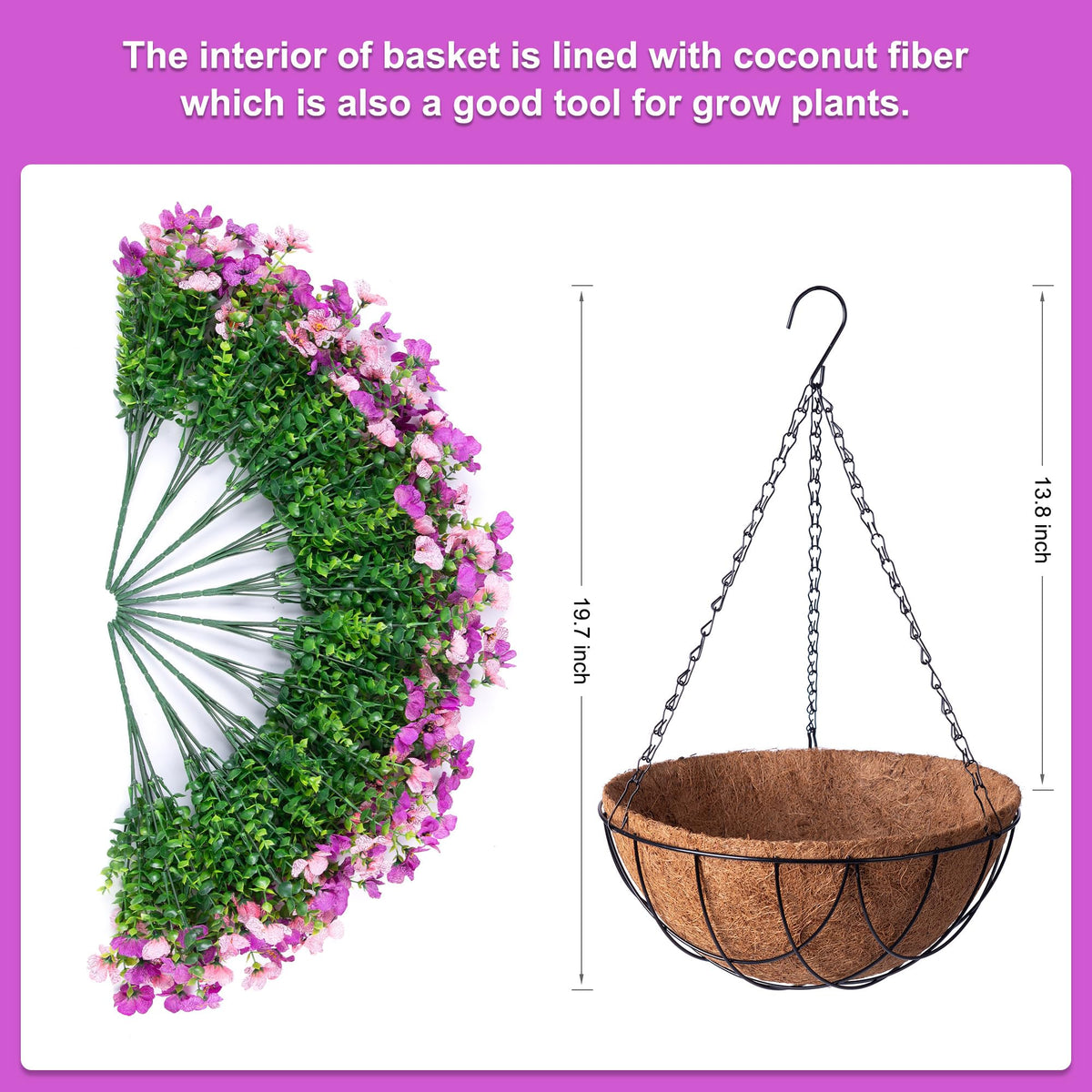 INXUGAO artificial silk flowers basket close-up highlights realistic petals for curb appeal.