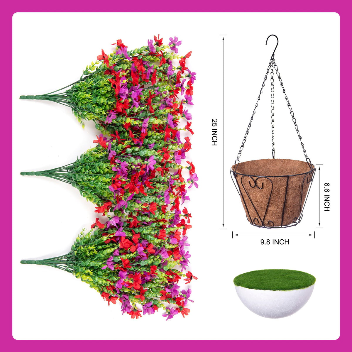 INXUGAO quick 5-minute assembly view of the hanging planter.