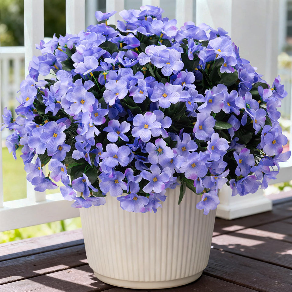 INXUGAO blue hydrangea bundles for outdoor decor add lifelike color.