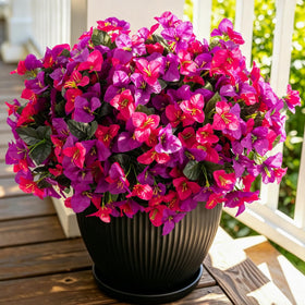 INXUGAO bougainvillea artificial flowers for outdoors six-bundle display, vibrant and maintenance-free