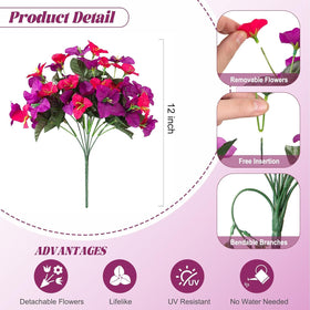 INXUGAO bougainvillea purple-fuchsia close-up reveals lifelike silk texture