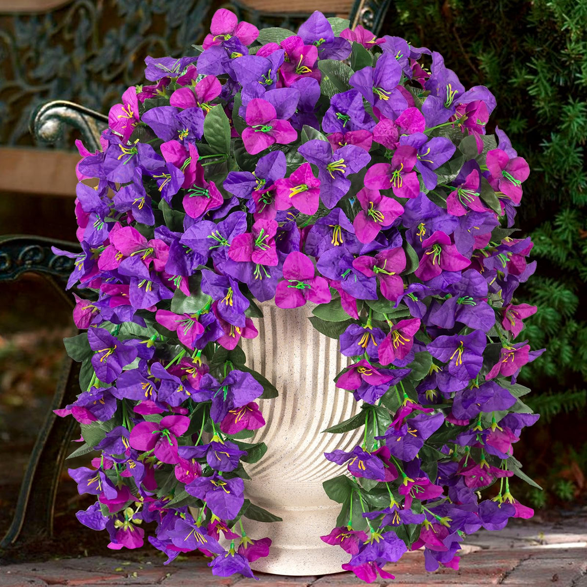 INXUGAO bougainvillea trailing vines two-pack for durable outdoor decor.