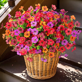 INXUGAO colorful daisy-silk bundles bring lively color to porches.
