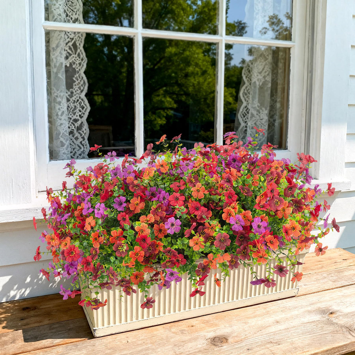 INXUGAO daisy and eucalyptus accents for porch deliver year-round charm.