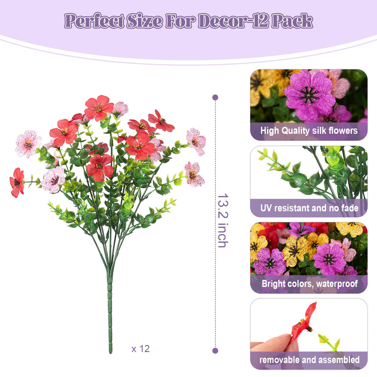 INXUGAO daisy-eucalyptus bundles brighten patios with vibrant color