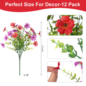INXUGAO artificial daisies with eucalyptus leaves for outdoor planters.