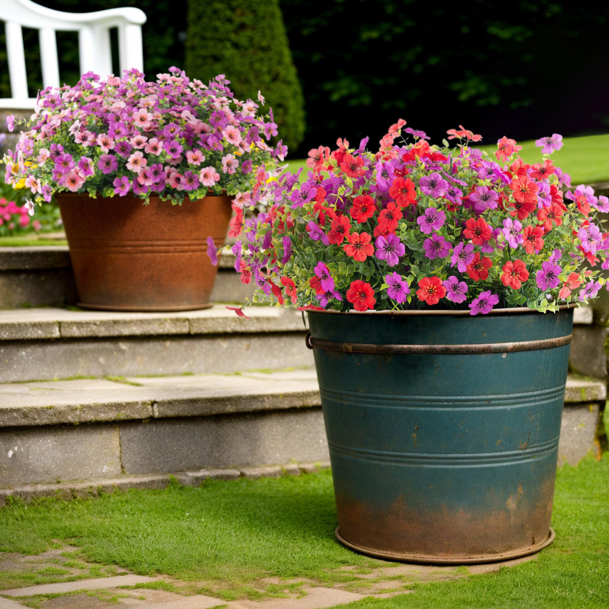 INXUGAO eucalyptus accents complement artificial daisies for natural texture.