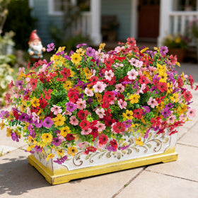 INXUGAO faux daisy flowers on front door create inviting curb appeal