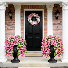 INXUGAO pink morning glory vines refresh entryways and gardens.
