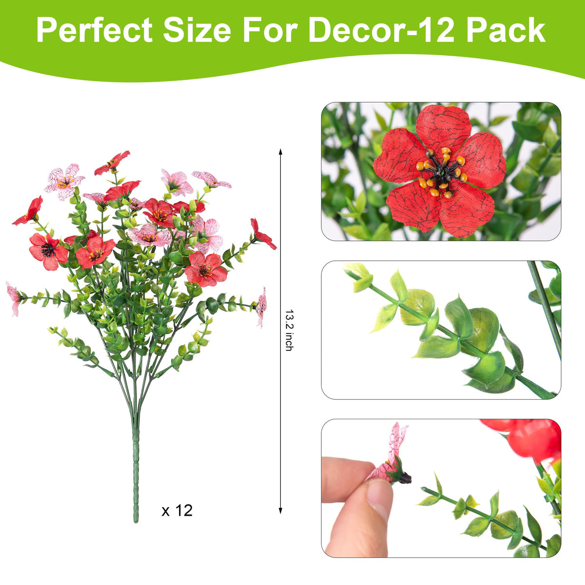 INXUGAO faux silk daisies for front door create vibrant, inviting entryways.