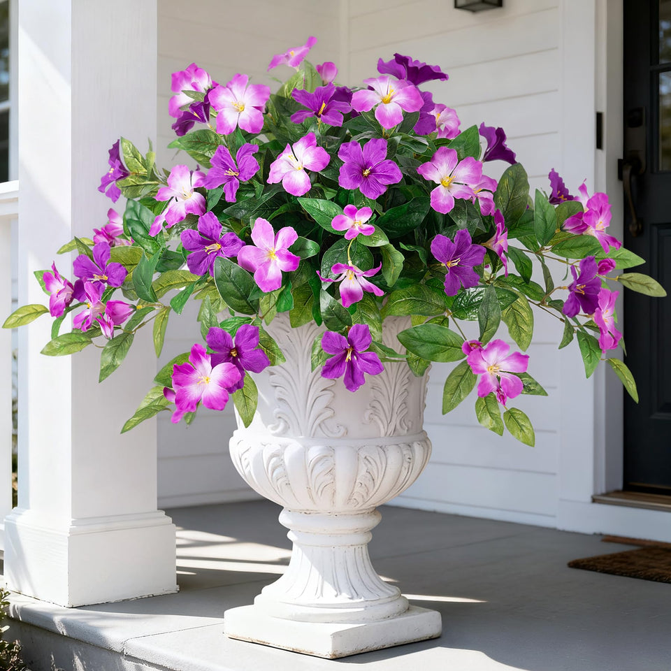 INXUGAO hanging hibiscus artificial flowers for outdoor decor that resist fading.