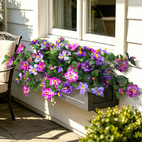 INXUGAO hibiscus closeup fabric leaves highlight UV resistance for outdoor use.