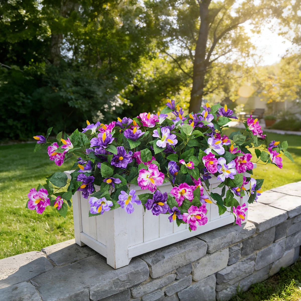 INXUGAO hibiscus fuchsia bloom provides vibrant outdoor garden accent.