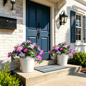 INXUGAO hibiscus outdoor decor setup demonstrates easy DIY porch transform.