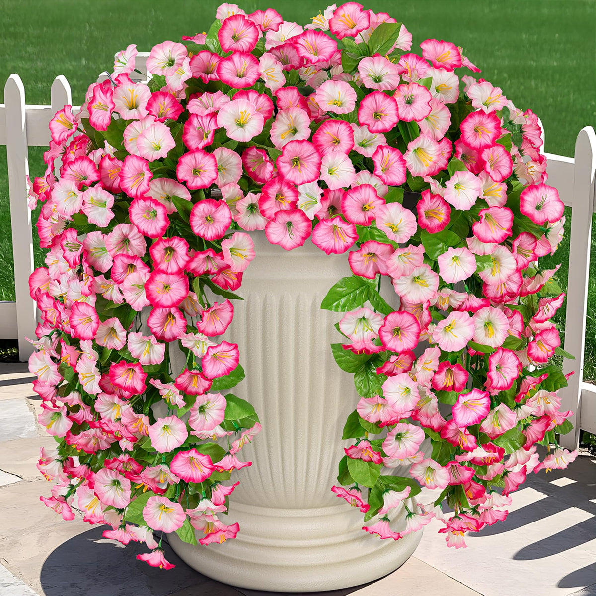 INXUGAO morning glory hanging flowers brighten outdoor porches with color.