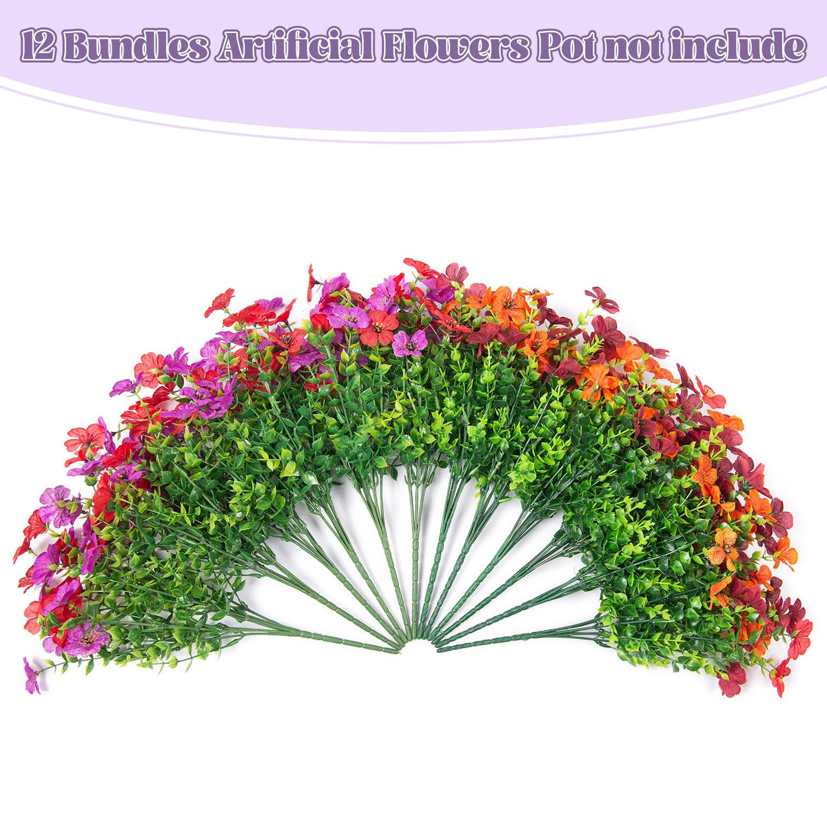 INXUGAO outdoor faux flowers add vibrant yard color without upkeep.