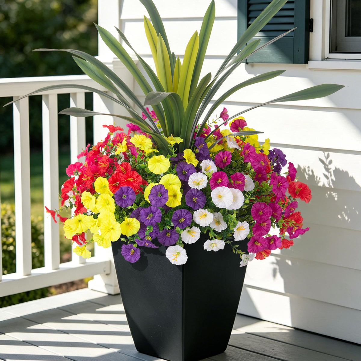 INXUGAO morning glory with eucalyptus bouquet for durable outdoor decor.