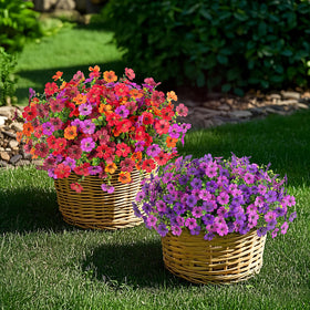 INXUGAO patio decor with floral bundles creates inviting outdoor spaces.