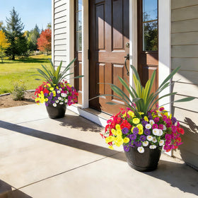 INXUGAO realistic artificial blooms for garden planters with low maintenance.