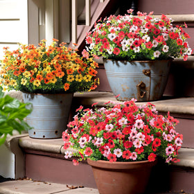 INXUGAO realistic artificial daisy plants evoke natural charm outdoors.