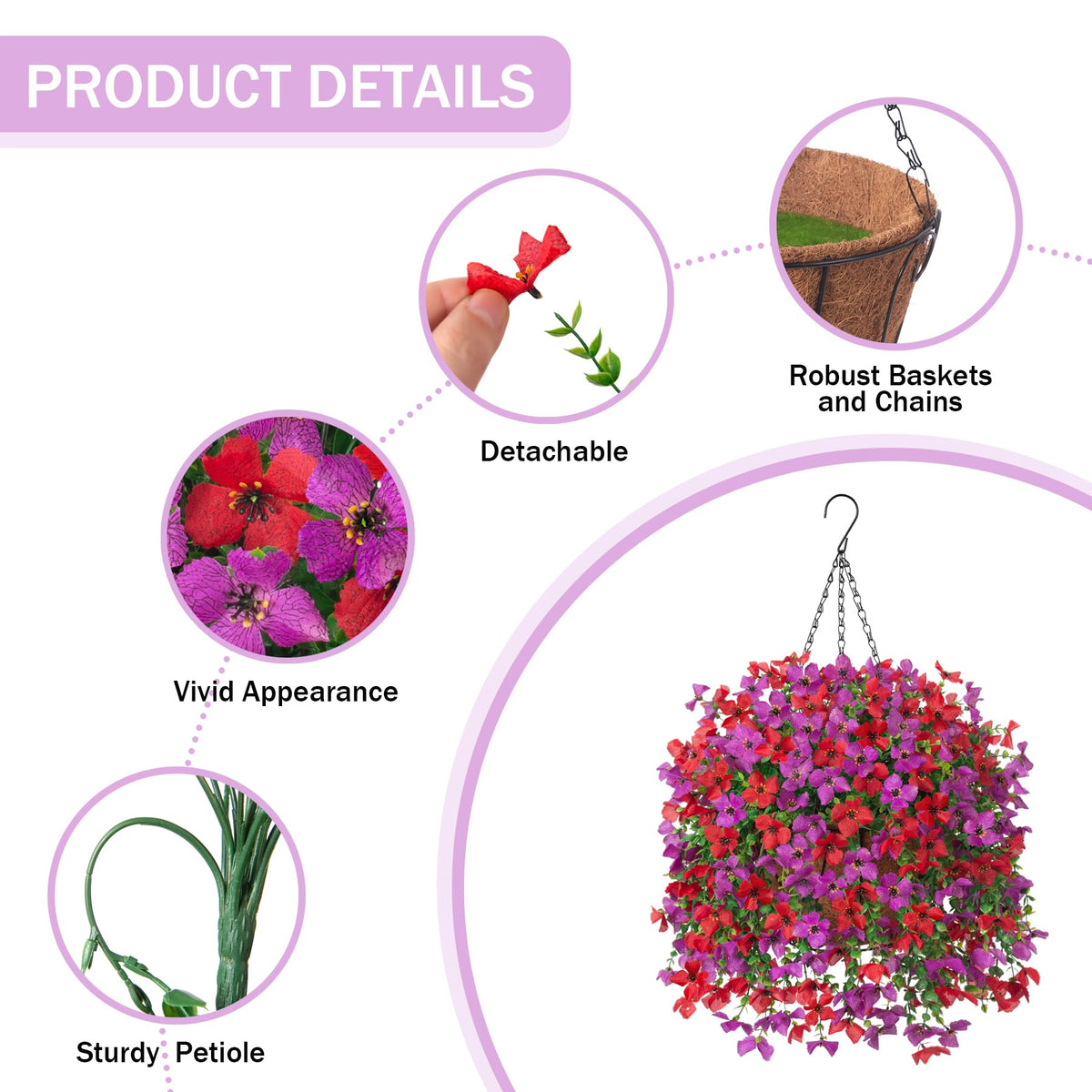 INXUGAO removable stems enable quick DIY arrangements and flexible display options.