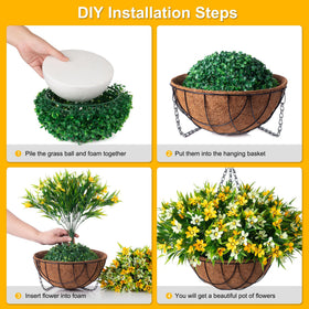 INXUGAO silk daisy flowers for outdoor decor, UV-resistant and fade-proof