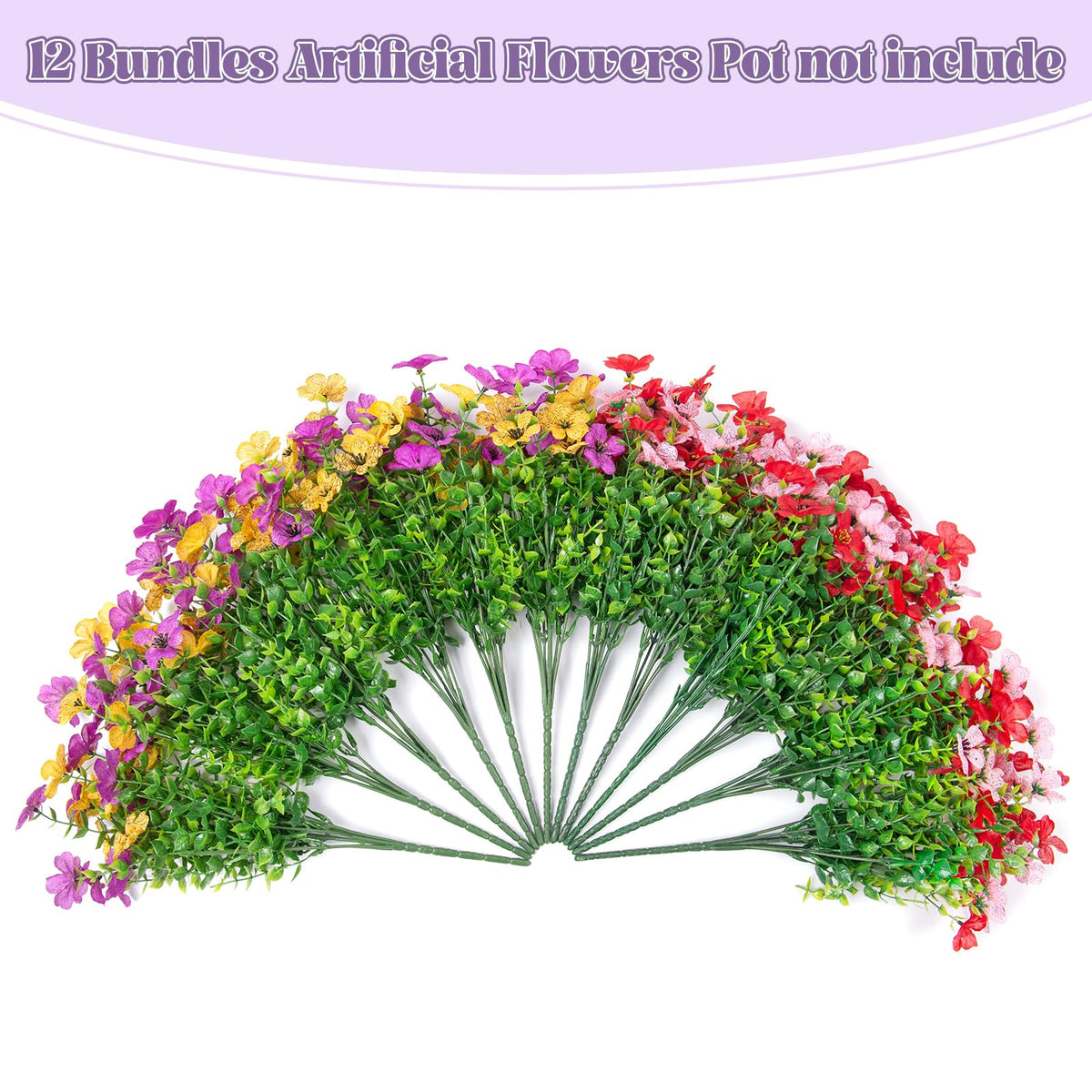 INXUGAO silk daisies with eucalyptus for garden-ready, maintenance-free elegance