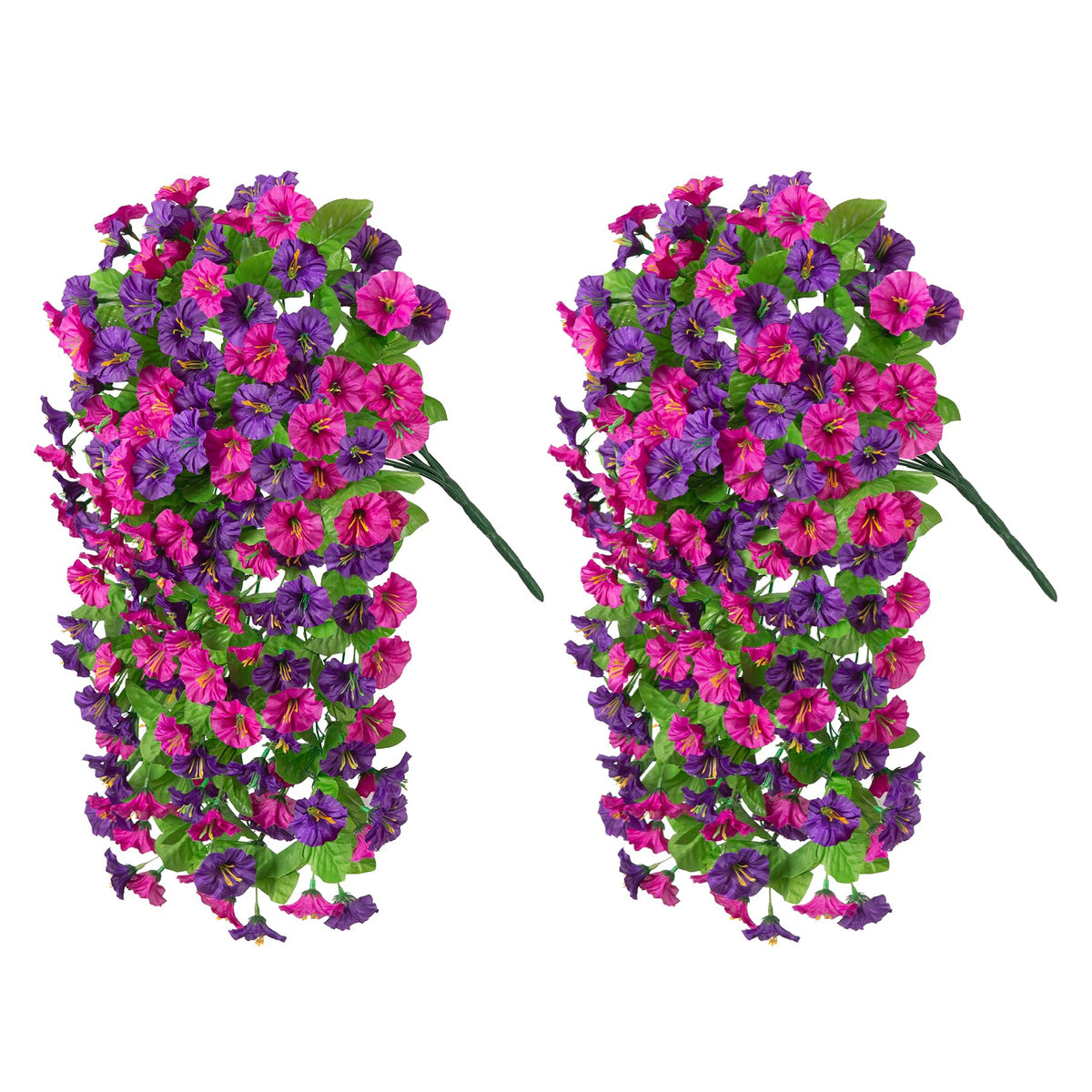INXUGAO silk hanging flowers are UV-resistant for all-weather use.
