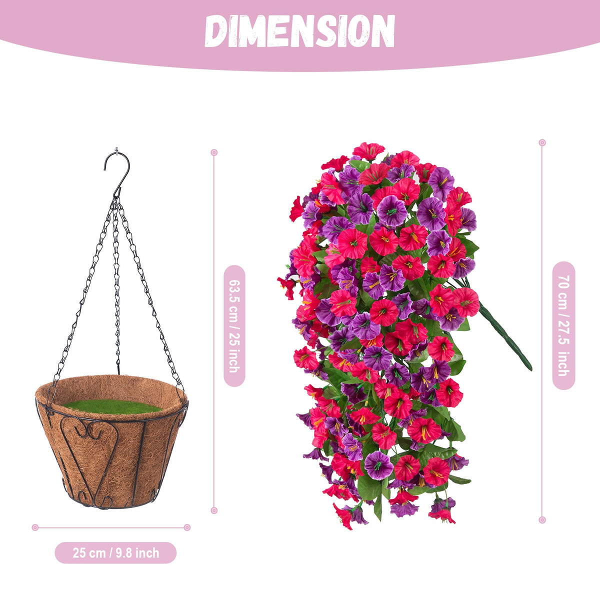 INXUGAO UV-resistant morning glory vines stay bright in sun and rain.