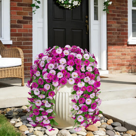 INXUGAO two-pack hanging flowers on porch for outdoor decor
