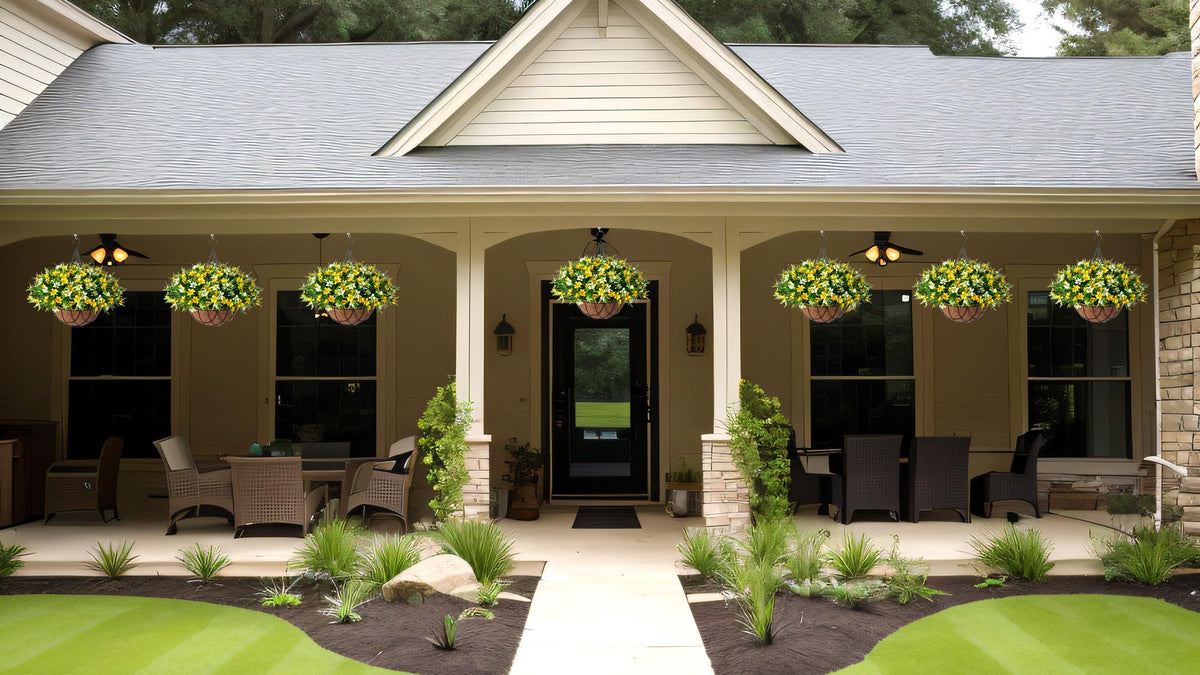 INXUGAO UV-resistant artificial greenery stable in any weather