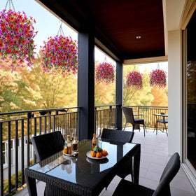 INXUGAO UV-resistant fake plants endure sun and weather for patios and balconies.