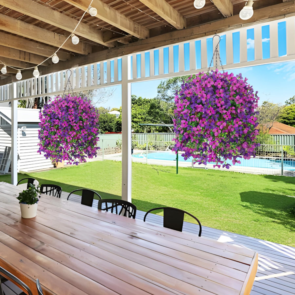 INXUGAO violet porch flowers offer year-round color