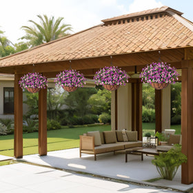 INXUGAO UV-resistant flowers resist fading for durable outdoor use.
