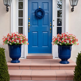 INXUGAO year-round-blooming-flowerbasket brightens balconies and porches with effortless charm.