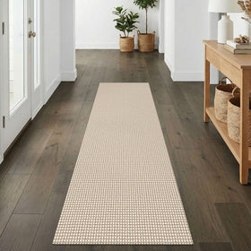 IOHOUZE beige khaki rug complements modern hallways with subtle warmth.