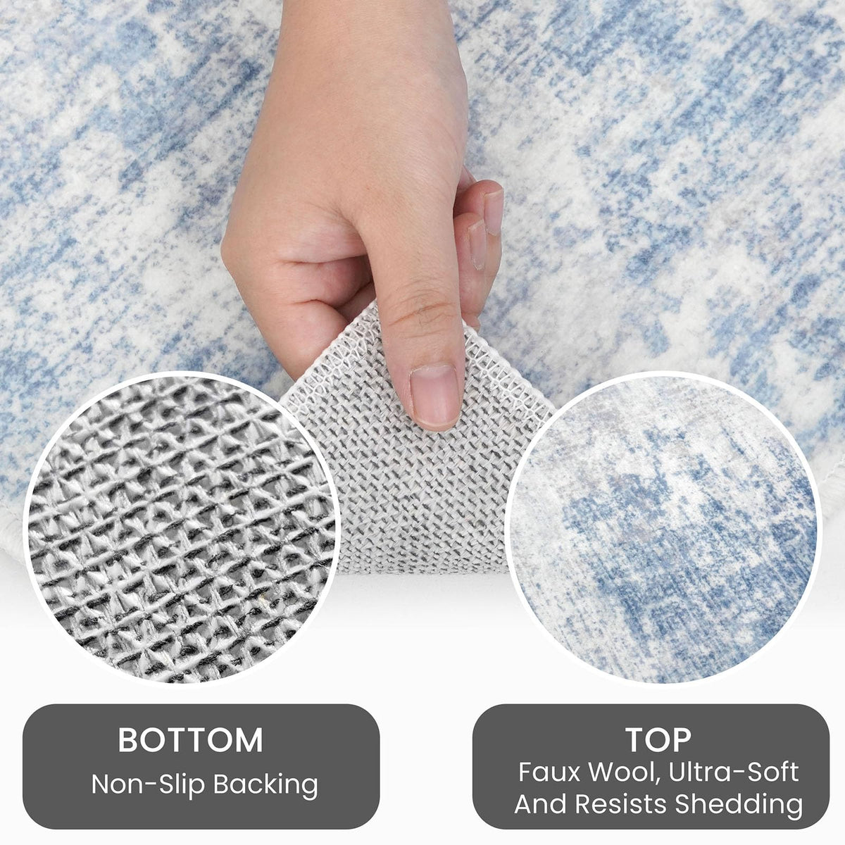 IOHOUZE machine washable rug keeps entryways clean and fresh.