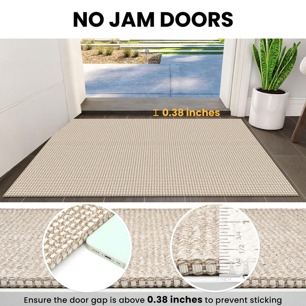 IOHOUZE reinforced edge design adds durable framing for busy entryways.