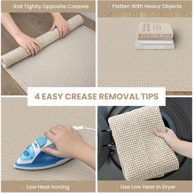 IOHOUZE rug with rubber backing provides stable footing in entryways.