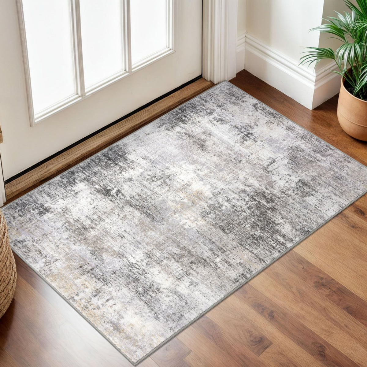 IOHOUZE small abstract rug 2x3 front door mat with non-slip backing for entryways.