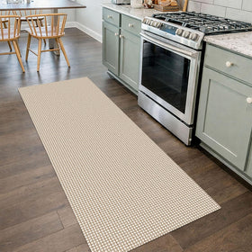 IOHOUZE washable runner rug 2x7 non-slip beige khaki for hallways.