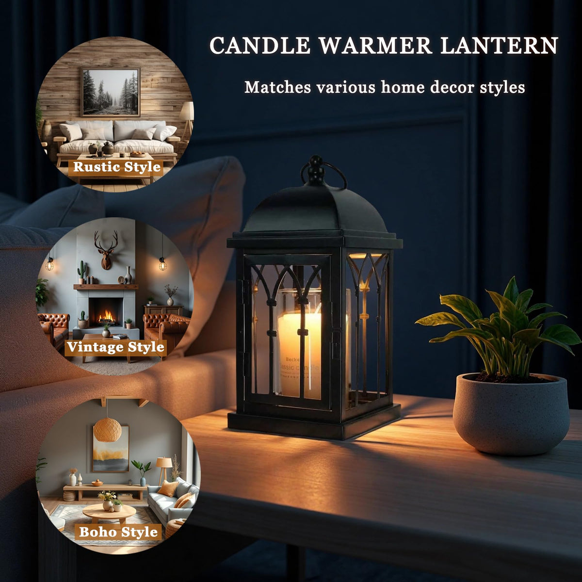 Iomolfie bedroom-decor scene conveys cozy ambiance without flame.